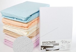 Простынь на резинке махровая (PM белая)