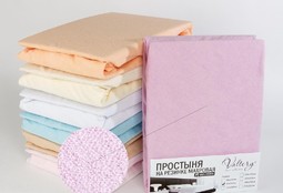 Простынь на резинке махровая (PM фиолетовая)